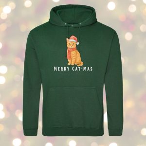 Merry Cat-Mas Cat Hoodie