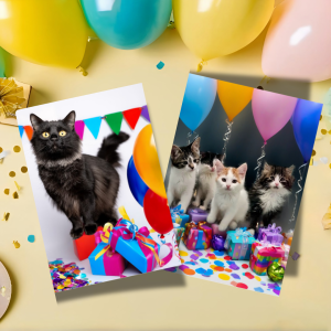 Rain Rescue Birthday Cards - Cats